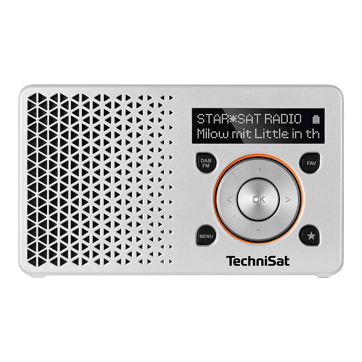 TechniSat DigitRadio 1 - Tragbares DAB-Radio - 1 Watt - Silber, orange
