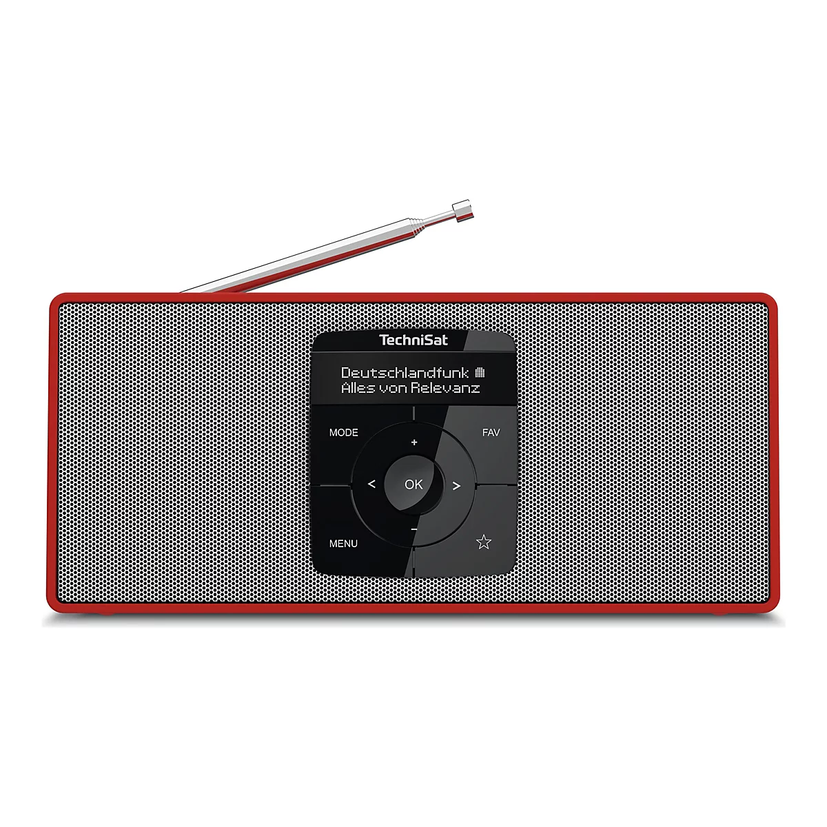 TechniSat DigitRadio 2 S - DAB+-Radio - Rot, Silber