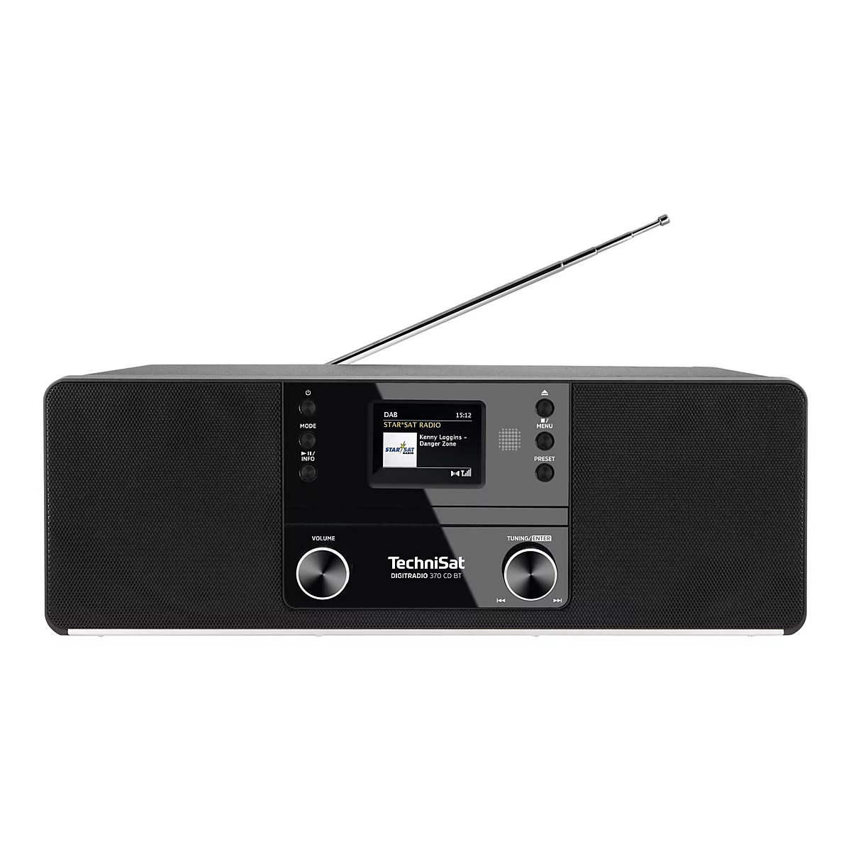 TechniSat DigitRadio 370 CD BT - Audiosystem - 2 x 5 Watt - Schwarz