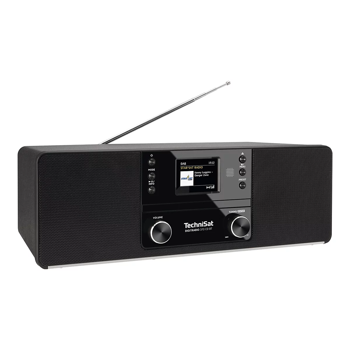 TechniSat DigitRadio 370 CD BT - Audiosystem - 2 x 5 Watt - Schwarz