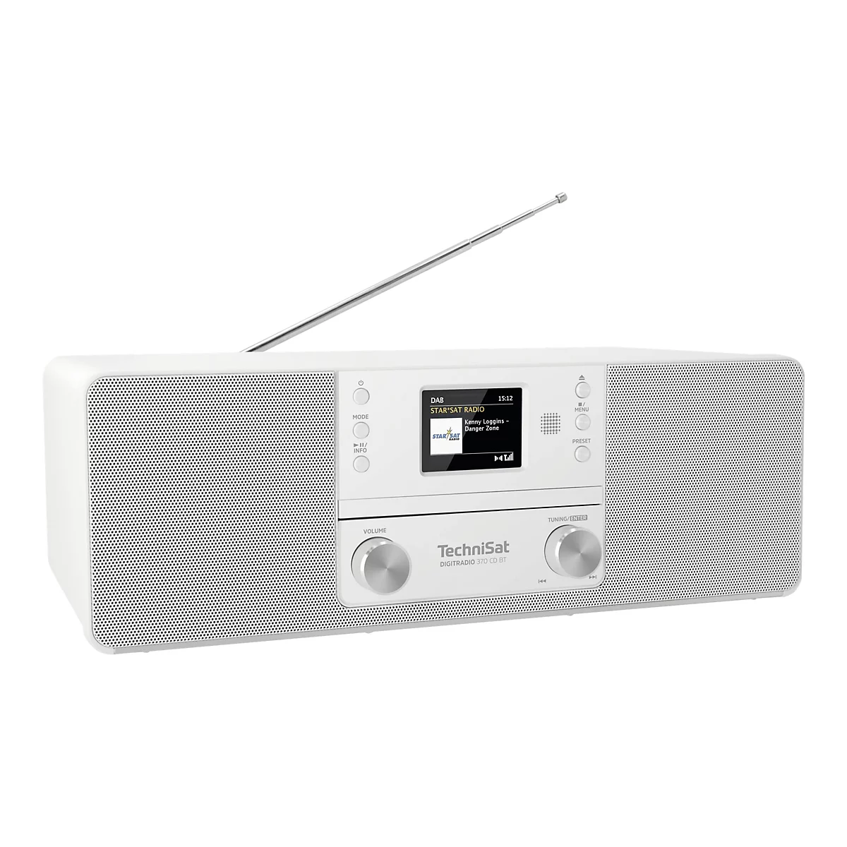 TechniSat DigitRadio 370 CD BT - Audiosystem - 2 x 5 Watt - weiß