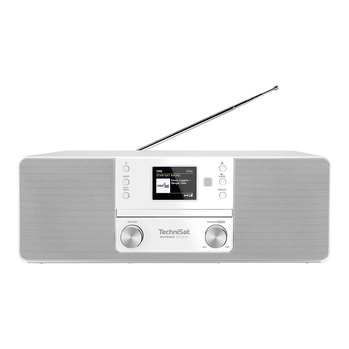 TechniSat DigitRadio 370 CD BT - Audiosystem - 2 x 5 Watt - weiß