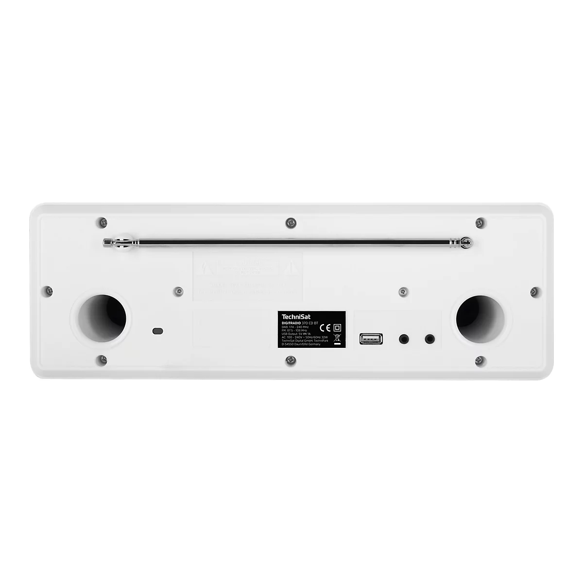 TechniSat DigitRadio 370 CD BT - Audiosystem - 2 x 5 Watt - weiß
