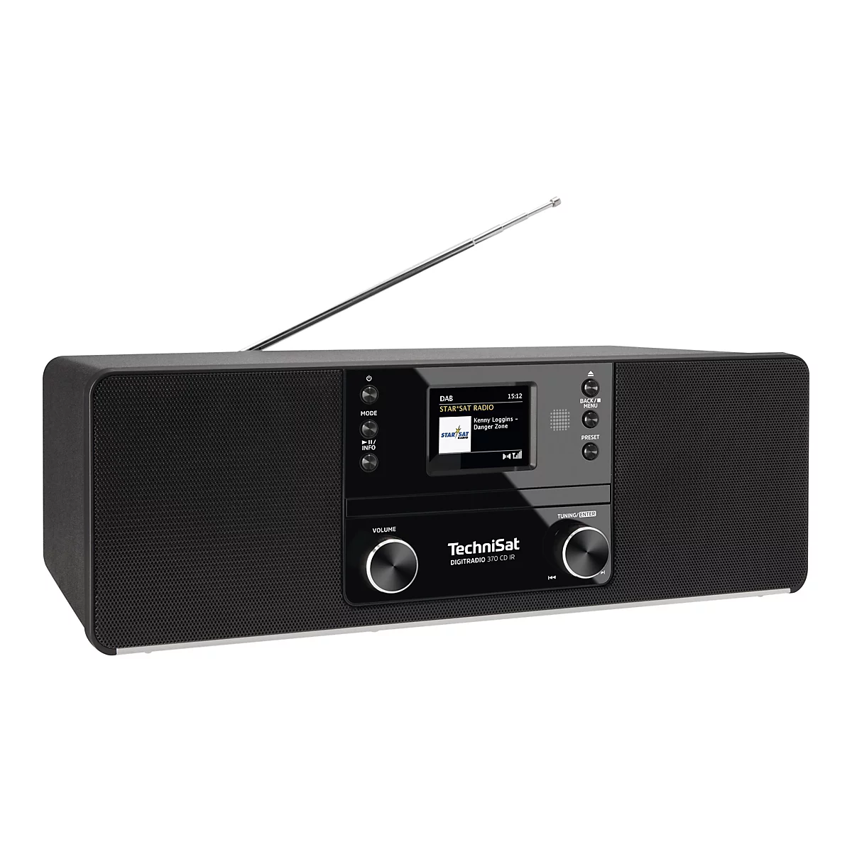 TechniSat DigitRadio 370 CD IR - Audiosystem - 2 x 5 Watt - Schwarz