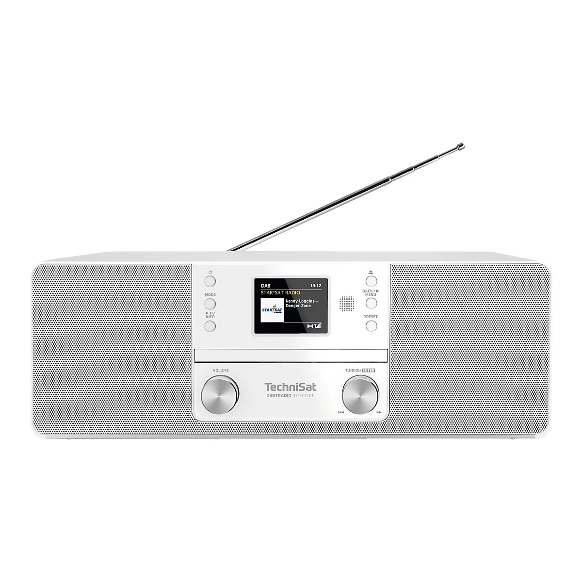 TechniSat DigitRadio 370 CD IR - Audiosystem - 2 x 5 Watt - weiß