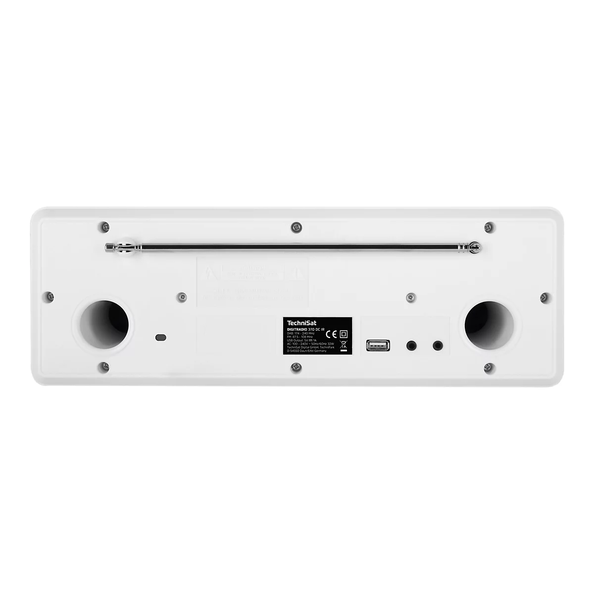 TechniSat DigitRadio 370 CD IR - Audiosystem - 2 x 5 Watt - weiß