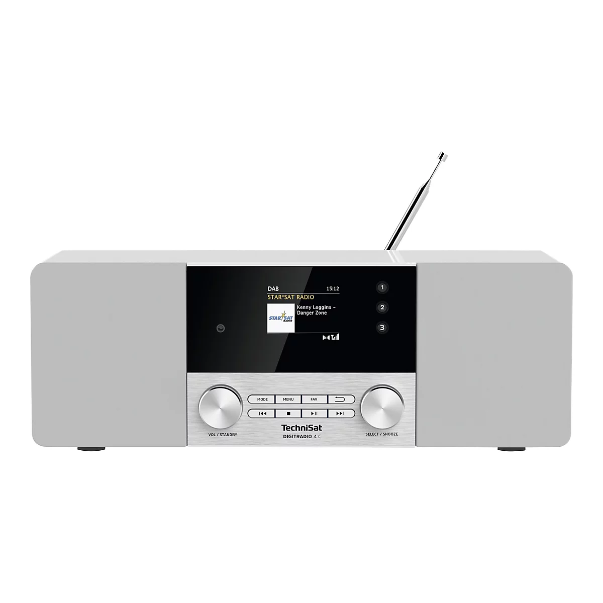 TechniSat DigitRadio 4 C - DAB-Radio - 2 x 10 Watt - weiß