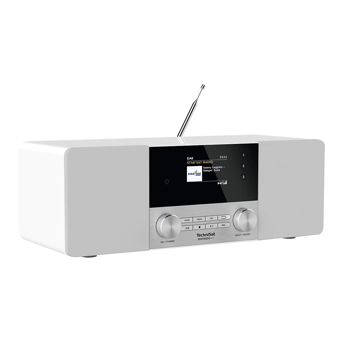 TechniSat DigitRadio 4 C - DAB-Radio - 2 x 10 Watt - weiß