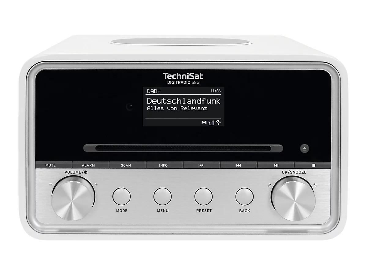 TechniSat DigitRadio 586 - DAB+-Radio - weiß, Silber