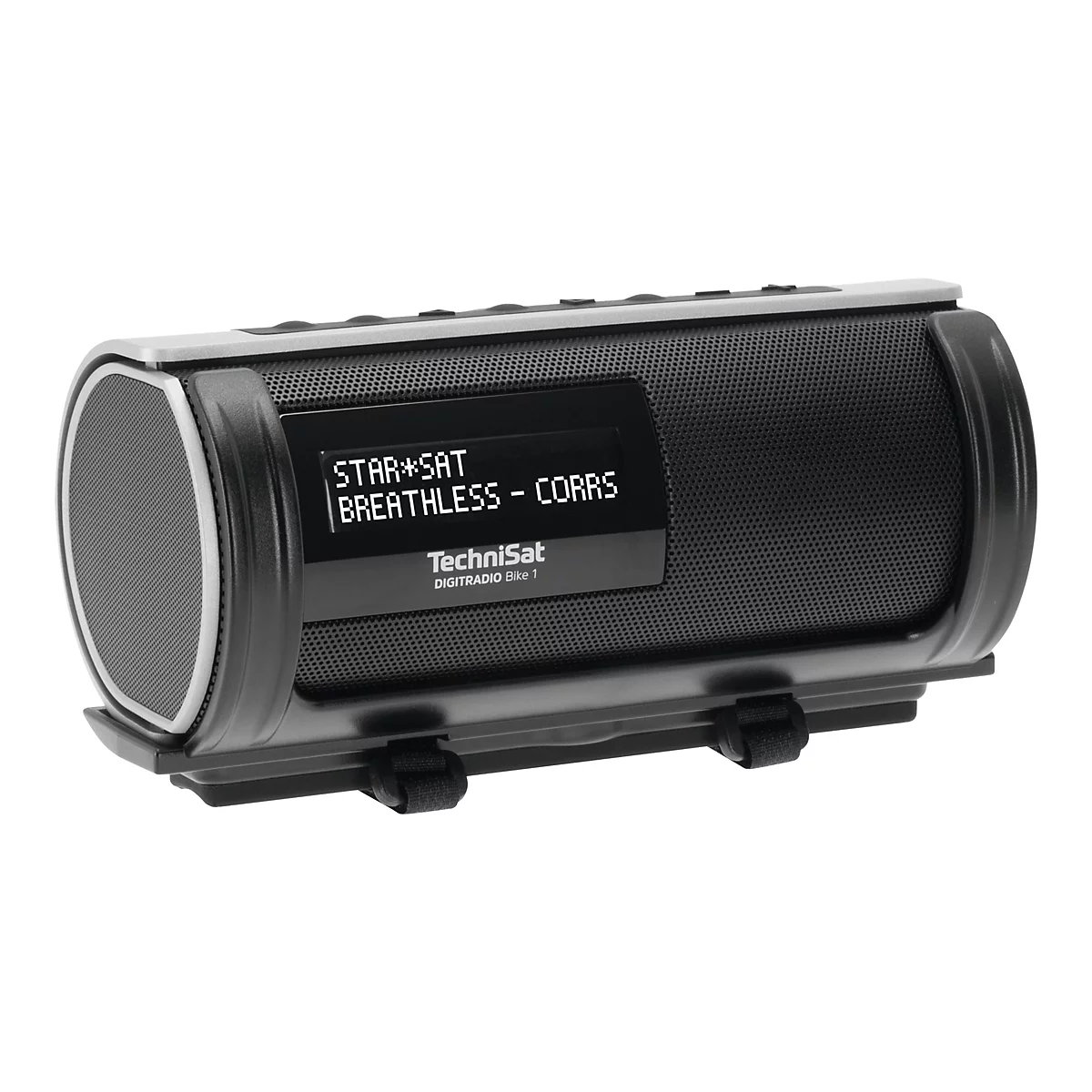 TechniSat DigitRadio Bike 1 - Tragbares DAB-Radio - 5 Watt - Schwarz, Silber