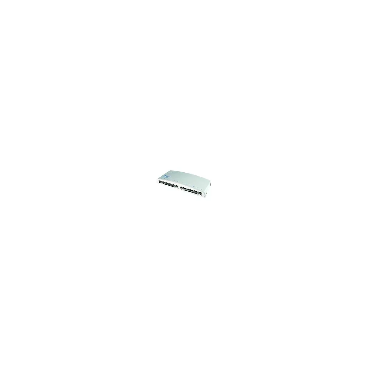 Telegärtner Mini Distributor MPD12-HS - Patch Panel - CAT 6a - RJ-45 X 12 - Hellgrau, RAL 7035