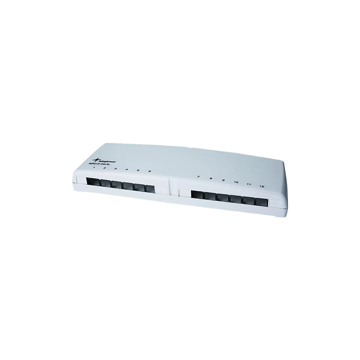 Telegärtner Mini Distributor MPD12 - Kabelverteilerkasten - DIN schienenmontierbar - Alpine White - 12 Ports