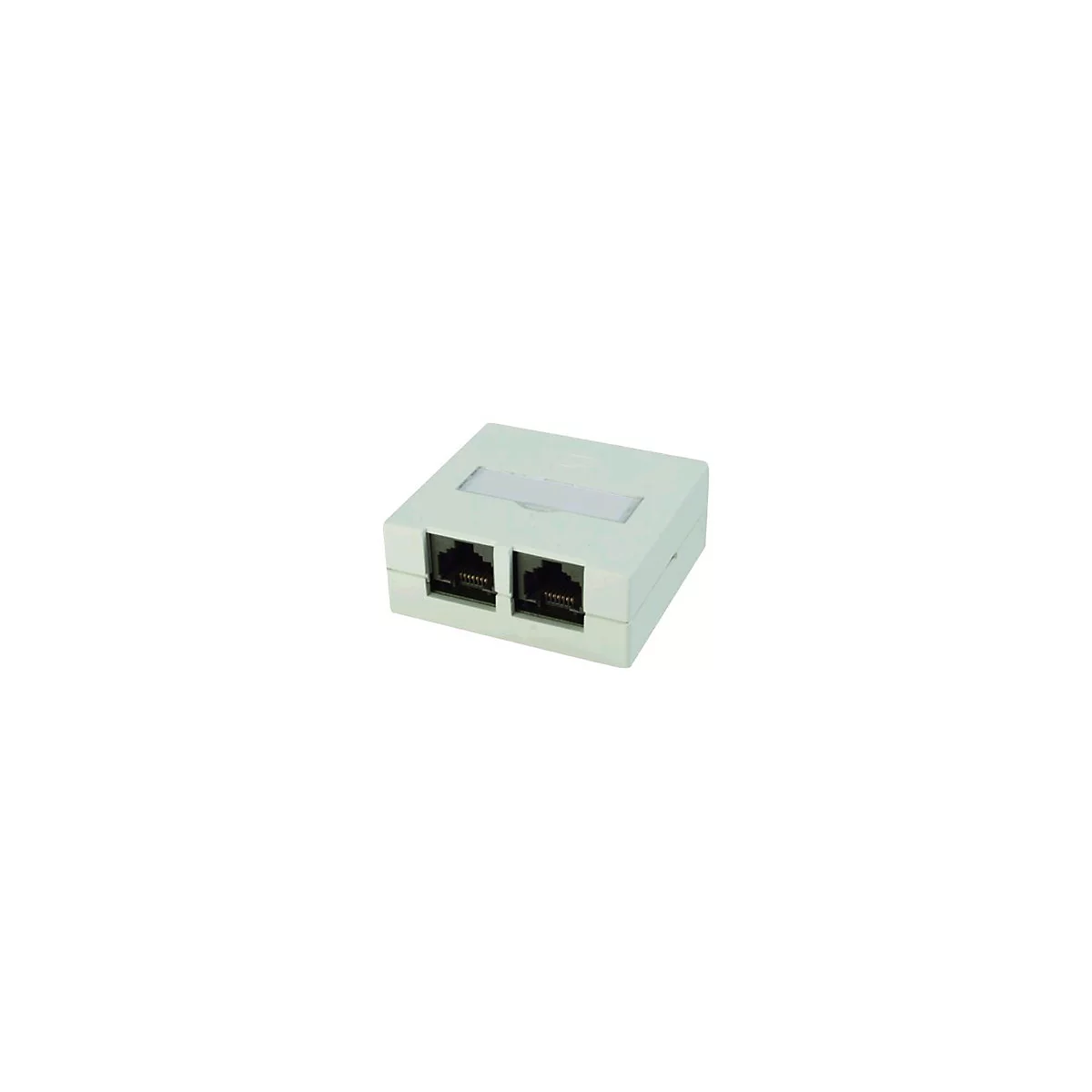 Telegärtner VAD 8/8 Ap Compact-S - Wanddose - CAT 6e - STP - RJ-45 X 2 - Pure White, RAL 9010
