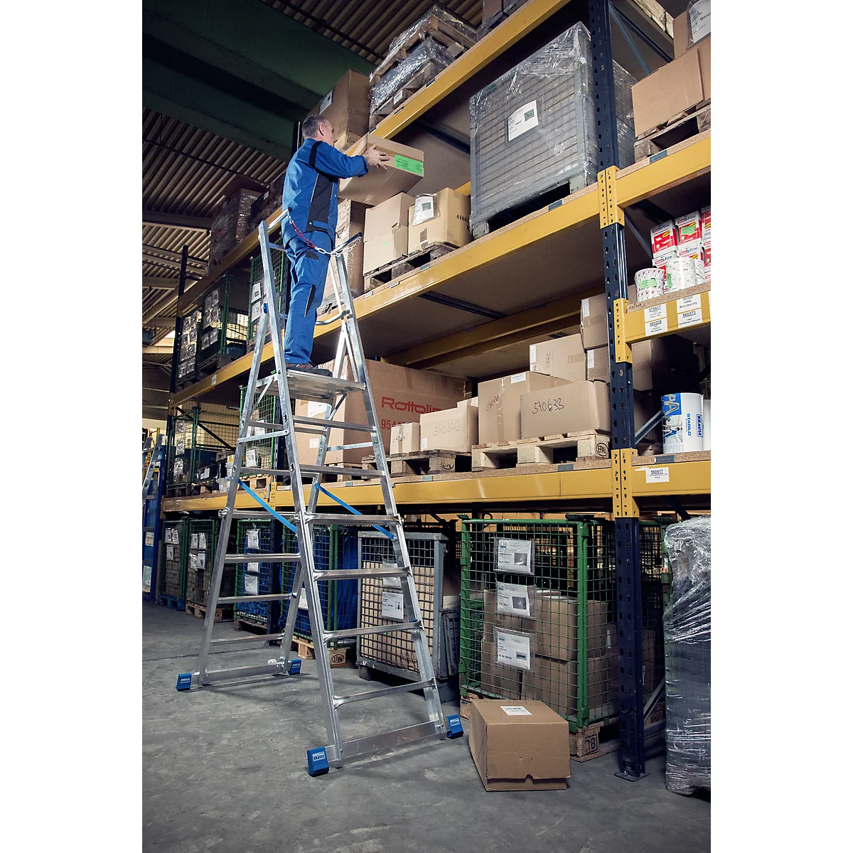 Telescopische platformladder Krause, 6-8 sporten