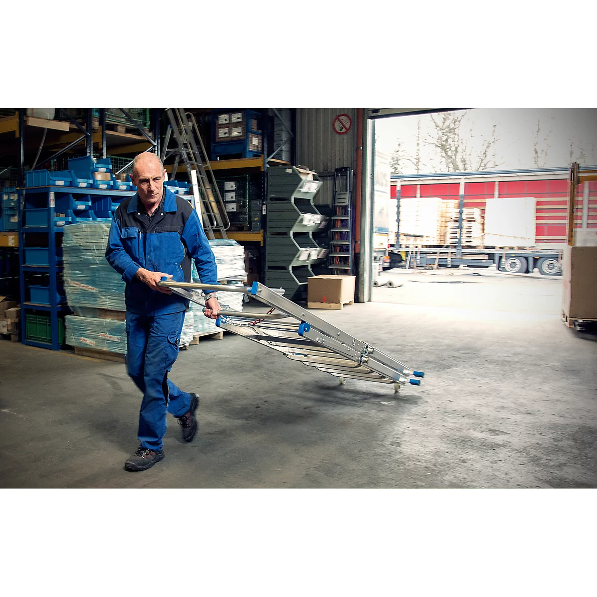 Telescopische platformladder Krause, 6-8 sporten