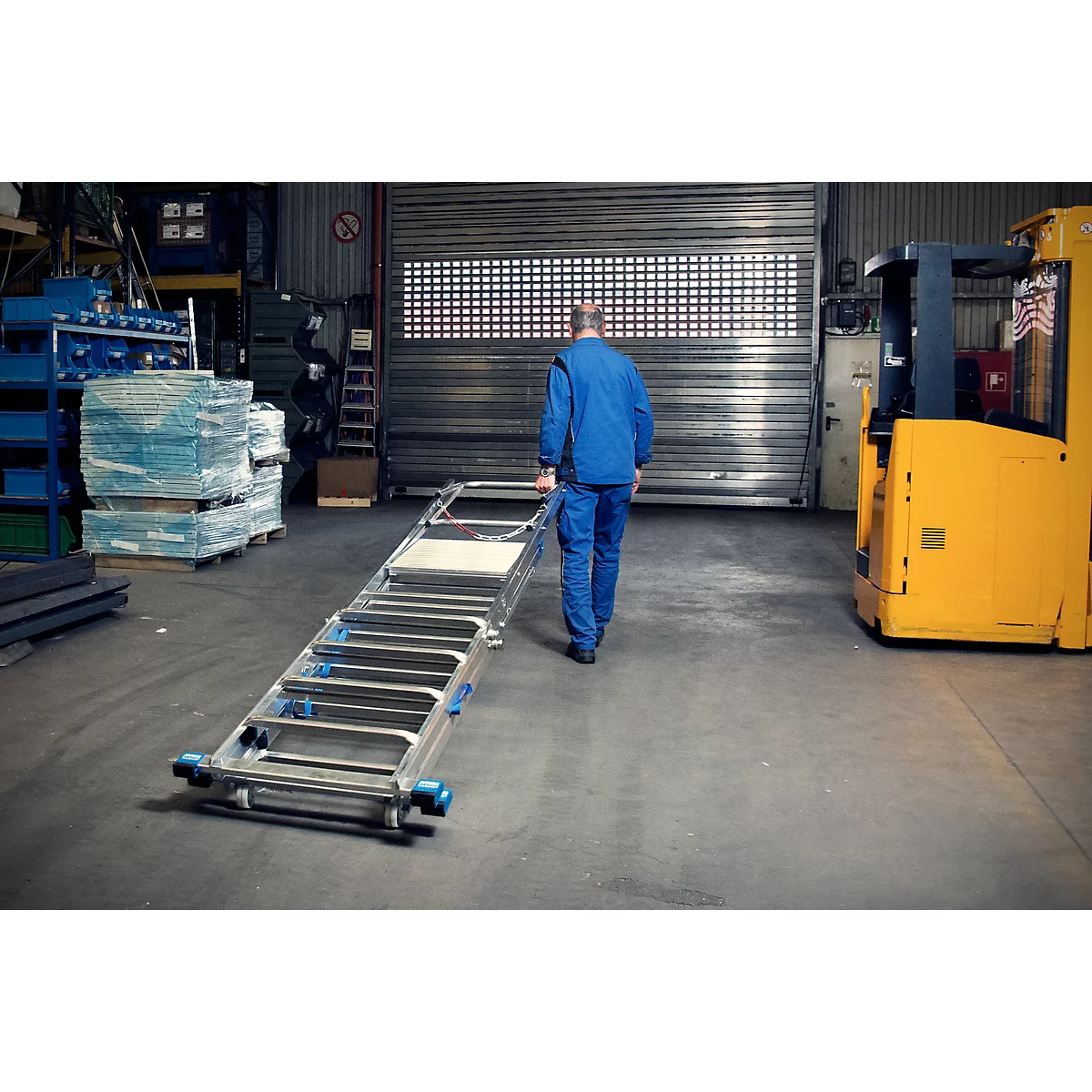 Telescopische platformladder Krause, 6-8 sporten