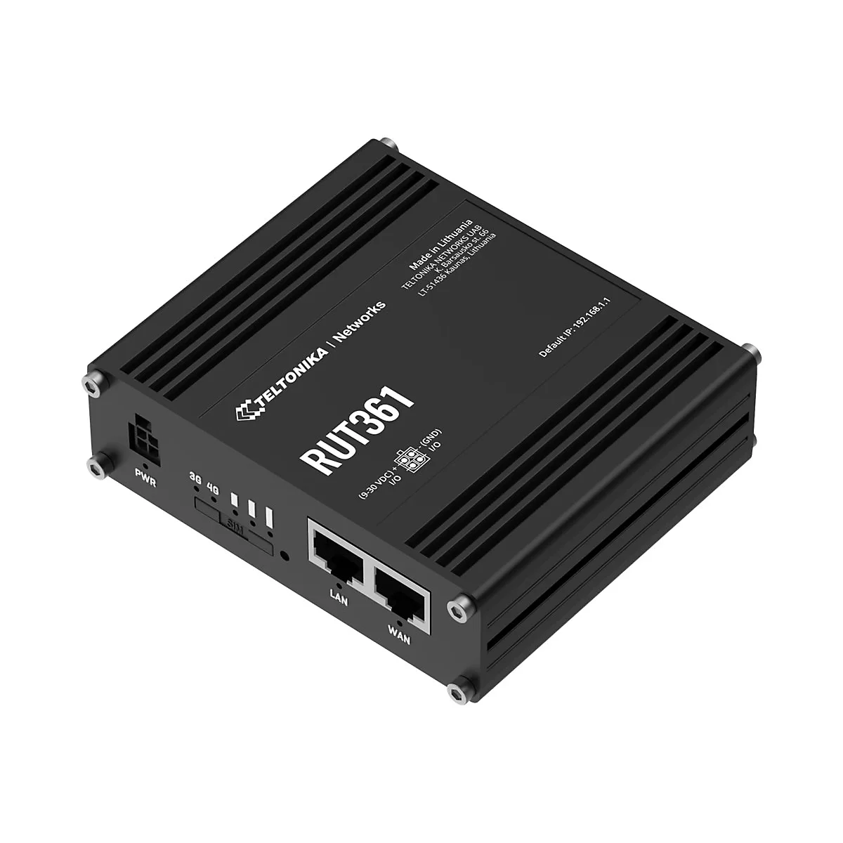 Teltonika RUT361 - Wireless Router - WWAN 2,4 GHz - 3G, 4G - an DIN-Schiene montierbar, wandmontierbar, oberflächenmontierbar
