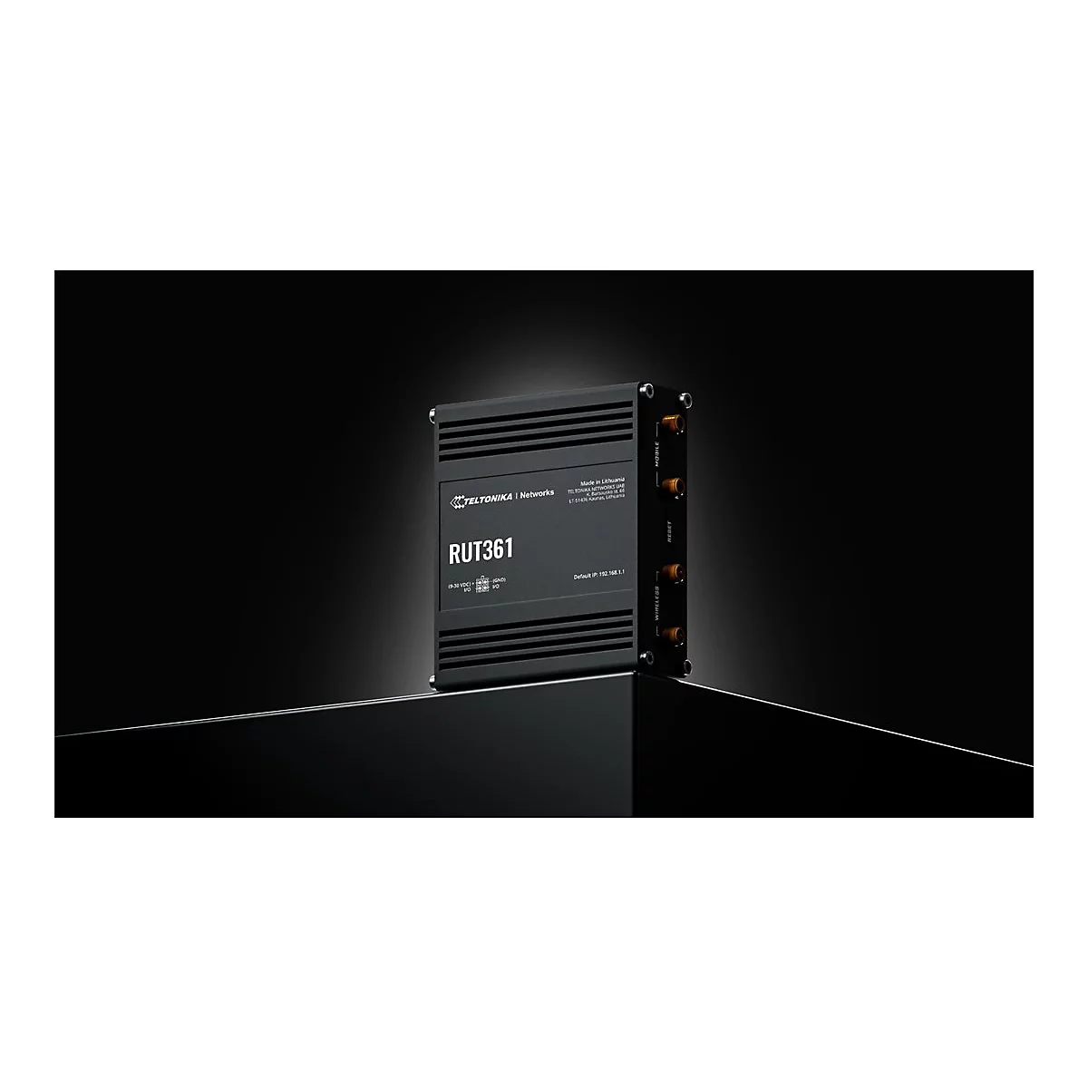 Teltonika RUT361 - Wireless Router - WWAN 2,4 GHz - 3G, 4G - an DIN-Schiene montierbar, wandmontierbar, oberflächenmontierbar