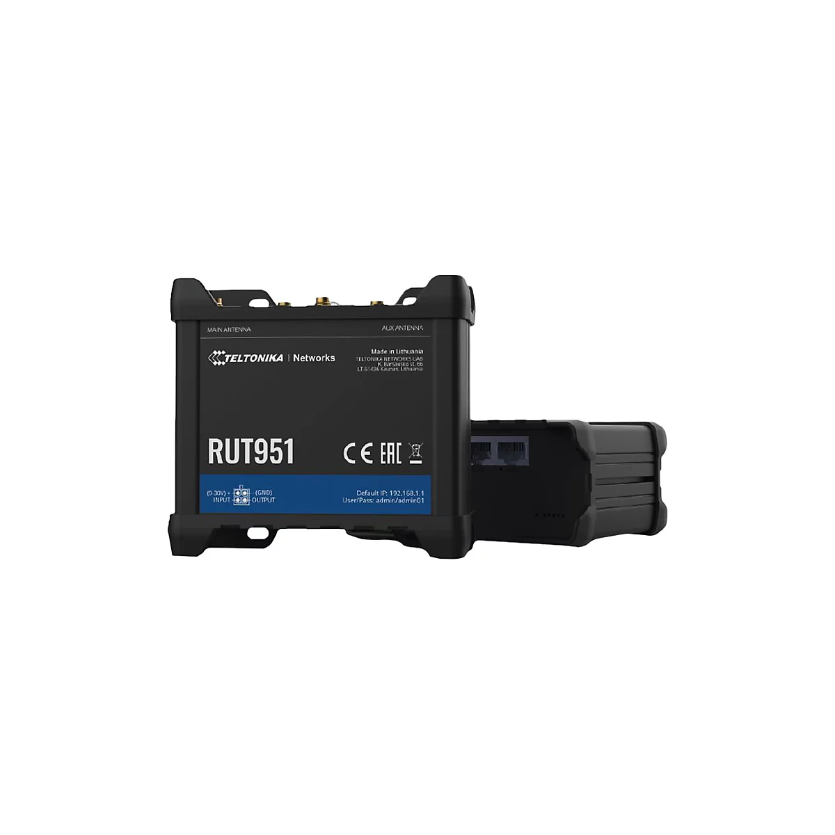 Teltonika RUT951 - Wireless Router - WWAN 3-Port-Switch 2,4 GHz - 3G, 4G - an DIN-Schiene montierbar, oberflächenmontierbar