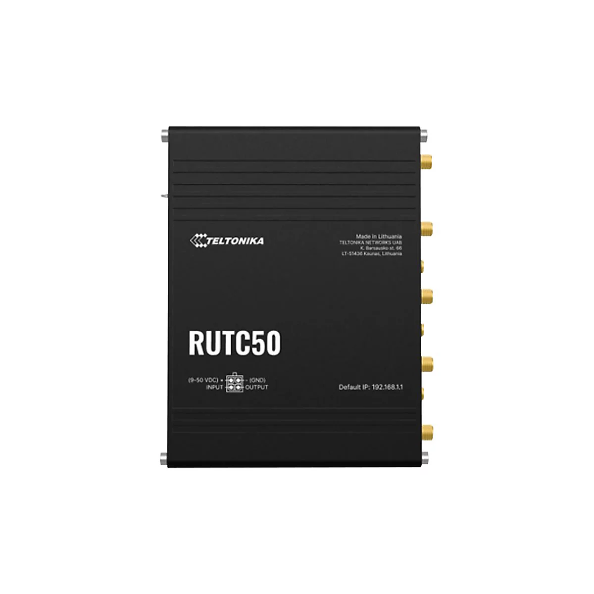 Teltonika RUTC50 - Wireless Router - WWAN 4-Port-Switch - 1GbE, PPP, DNP3 - Wi-Fi 6 - 2,4 GHz