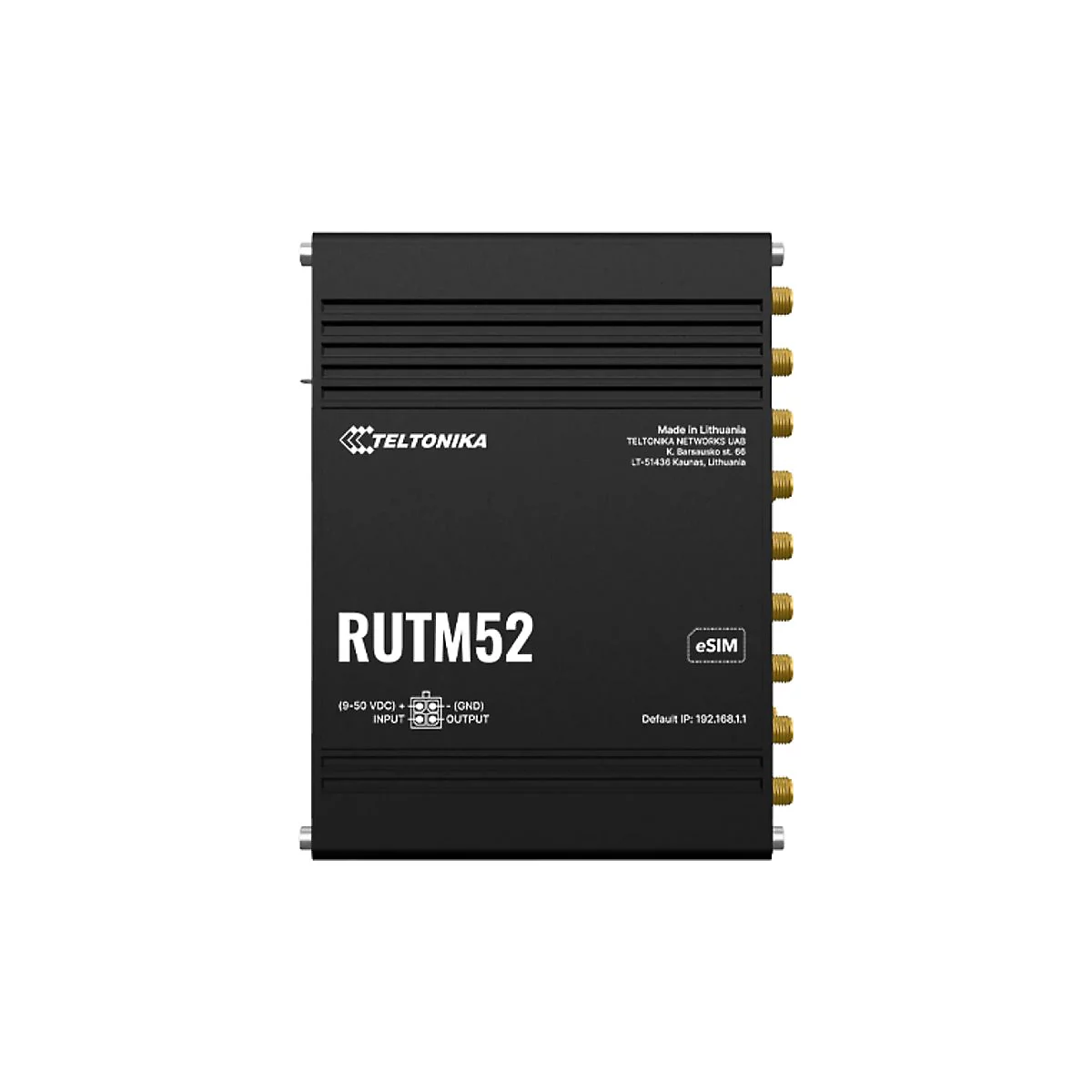 Teltonika RUTM52 - Wireless Router - WWAN 5-Port-Switch - 1GbE, 5G, LTE, HSPA - Wi-Fi 5 - 3G, 4G, 5G