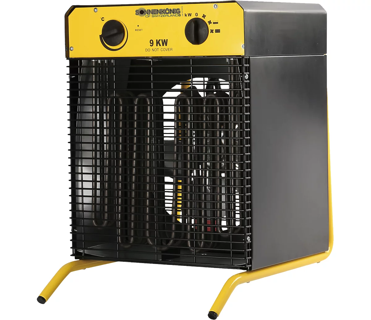 Termoventilador Ventus 900, potencia de funcionamiento, 9000 W, para habitaciones de hasta 180 m³, 2 ajustes de calor, 1 ajuste de ventilador, termostato, protección contra sobrecalentamiento, IPX4