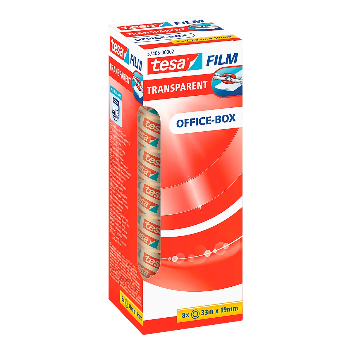 TESA® Klebefilm, ø 26 mm, 33 m x 19 mm, transparent