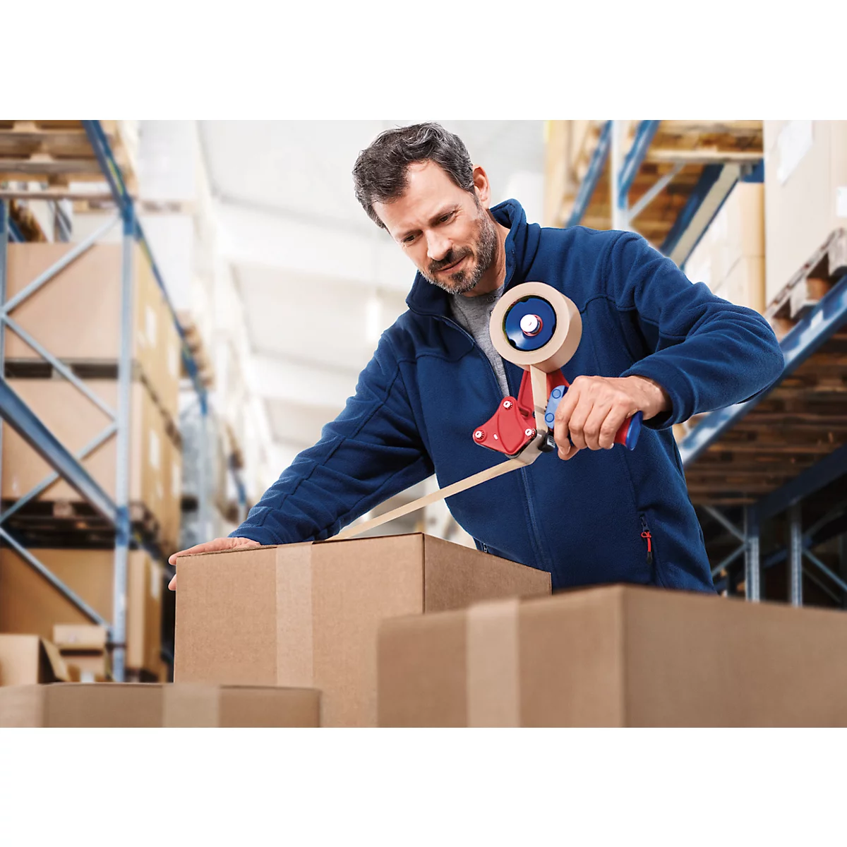 tesa® Packing Tape Paper Standard ecoLogo, robuust, 3 rollen elk L 50 m x B 50 mm, FSC® papier &amp; natuurlijk rubber, bruin