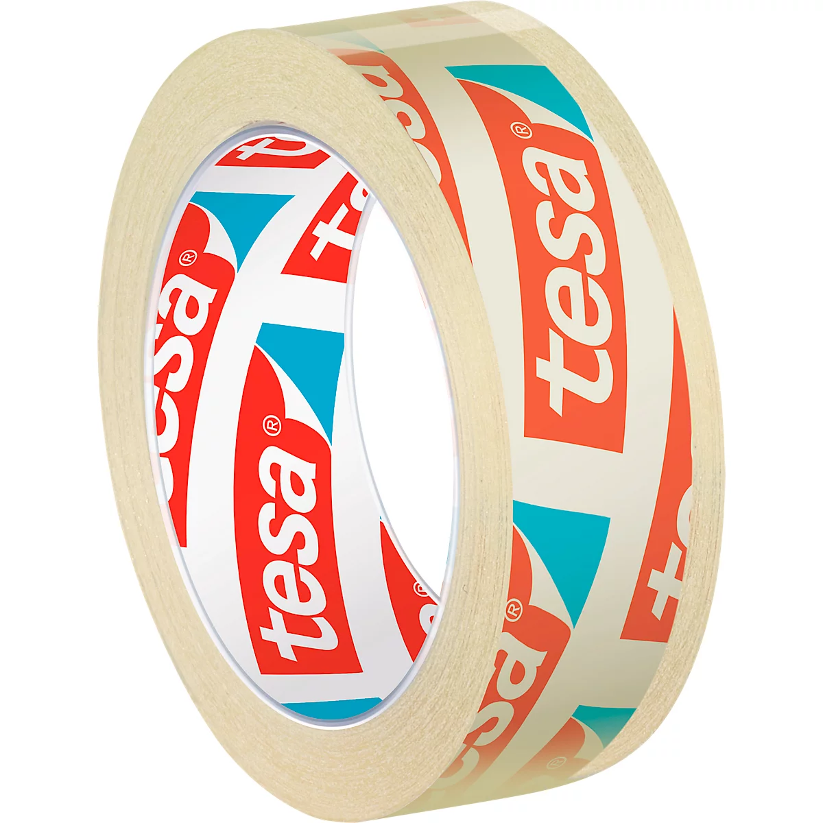 TESA® Plakband 57401, scheurvast, sterke kleefstof, L 10 m x B 12 mm, PP-folie, transparant, 12 rollen
