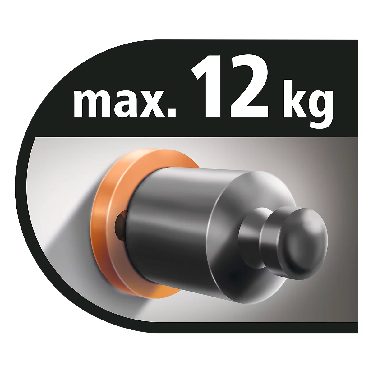 tesa Powerbutton Hakenleiste Classic, Edelstahl, 2 oder 3 Haken, hält bis max. 12 kg, 2 Haken