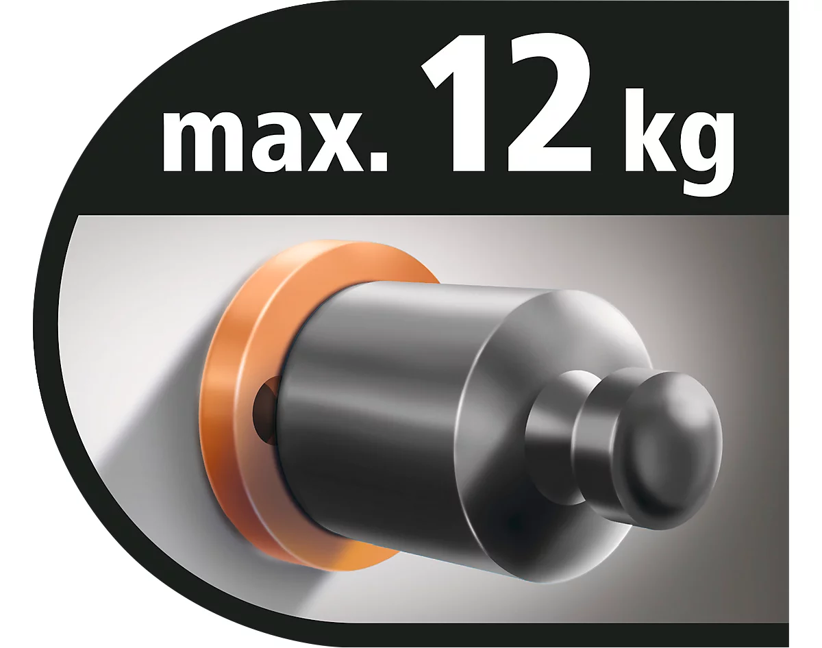 tesa Powerbutton Hakenleiste Classic, Edelstahl, 2 oder 3 Haken, hält bis max. 12 kg, 3 Haken
