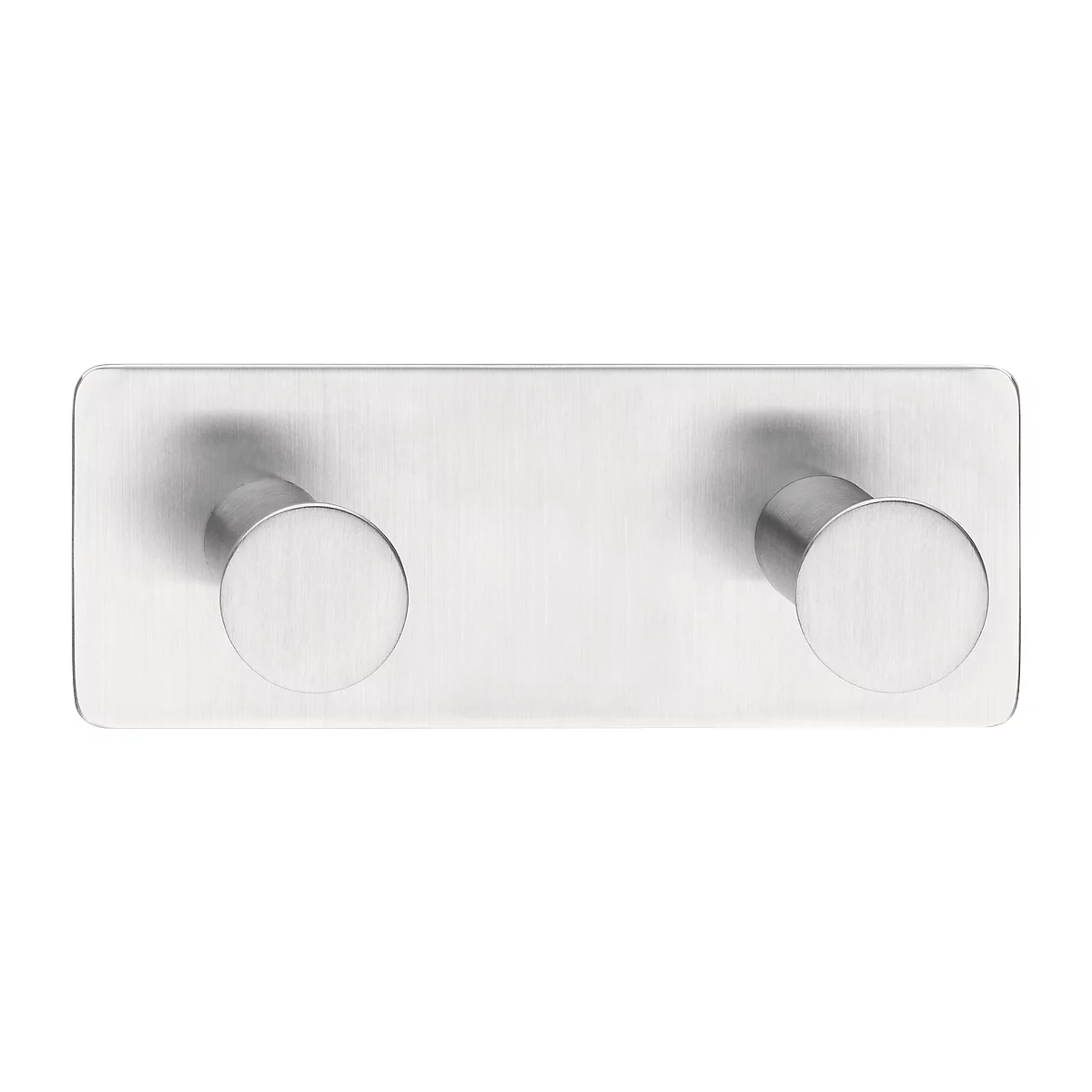 tesa Powerbutton hakenrek Classic, rvs, 2 of 3 haakjes, houdt tot max. 12 kg, 2 haken