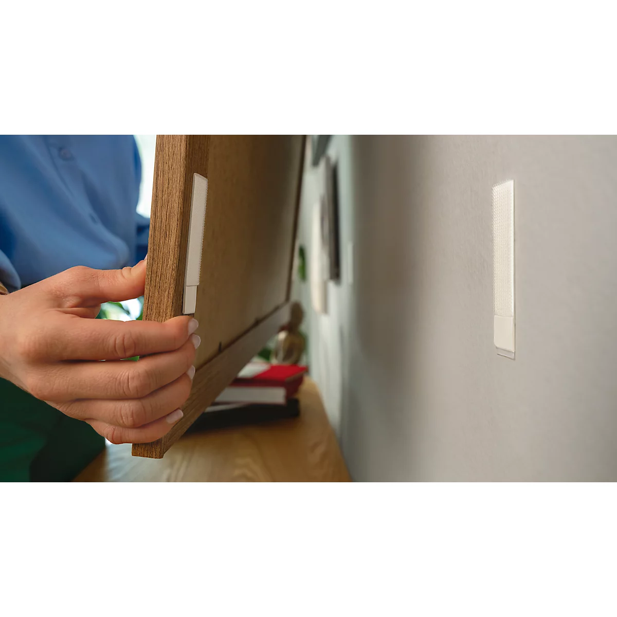 tesa® Powerstrips CLICK LARGE, 7,2 kg, 16 x 2 stroken multipack, zelfklevend, voor wandmontage