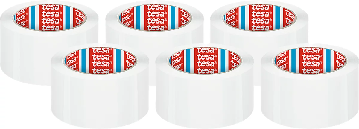 tesa® PP verpakkingstape 4195 - B 50 mm x L 66 m - 6 rollen - wit