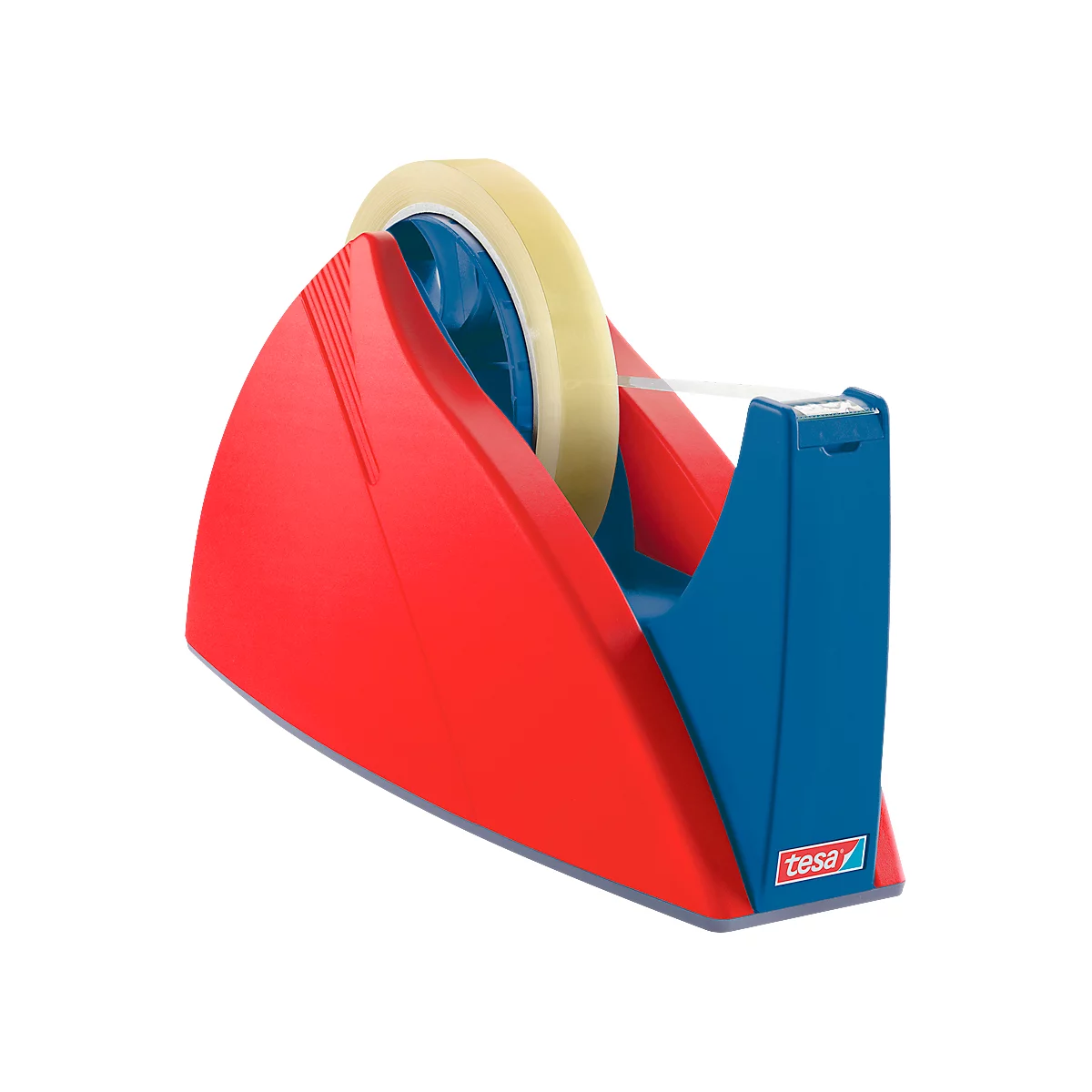 tesa prof- tafelafroller, rood/blauw, voor rollen van 66 m x 25 mm