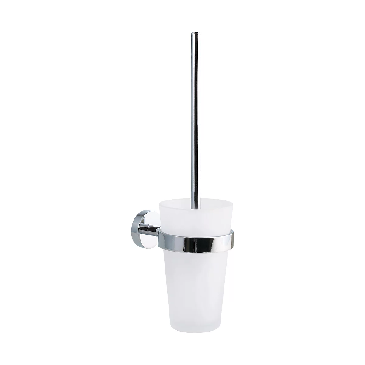 tesa® SMOOZ Toilettenbürste, verchromt, inkl. Klebelösung, starker Halt, B 95 x T 135 x H 395 mm