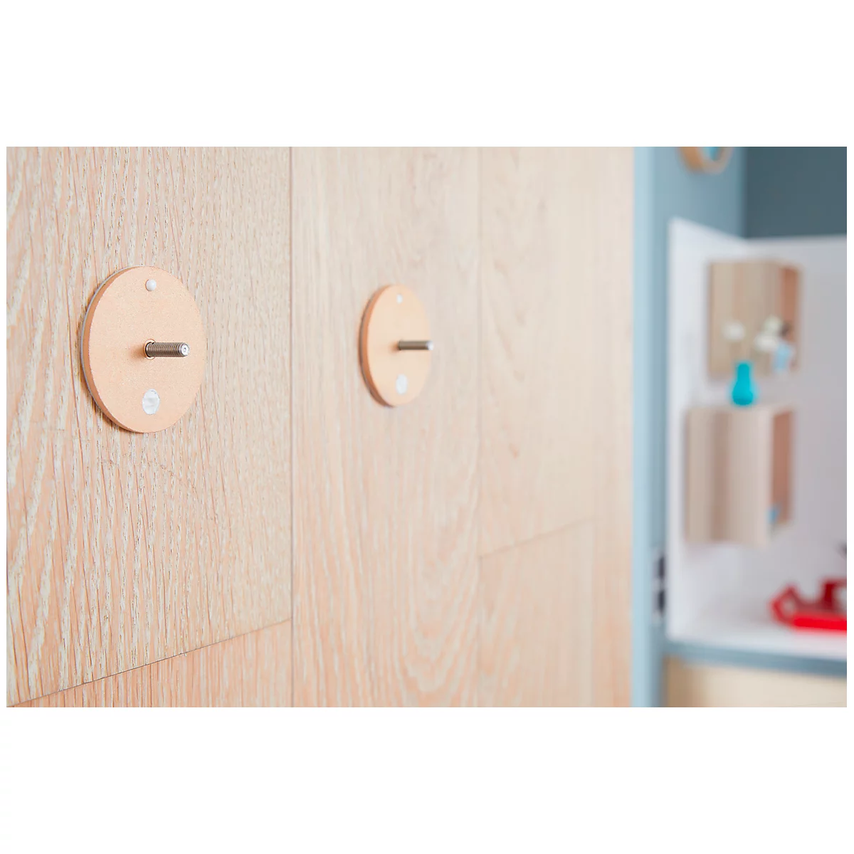 tesa® vis adhésive, pour maçonnerie et pierre en intérieur et en extérieur, force adhésive jusqu'à 5 kg, amovible, rond, 2 pcs.
