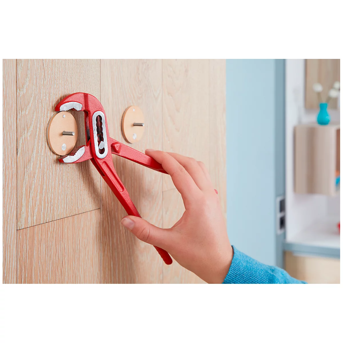 tesa® vis adhésive, pour maçonnerie et pierre en intérieur et en extérieur, force adhésive jusqu'à 5 kg, amovible, rond, 2 pcs.