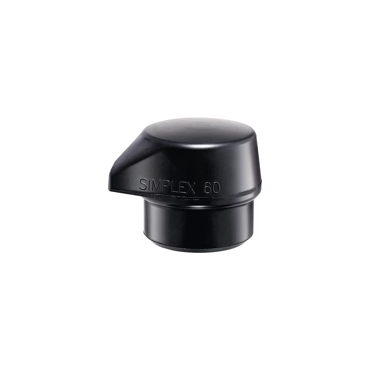 Capuchon en plastique noir avec l'inscription SIMPLEX 60.