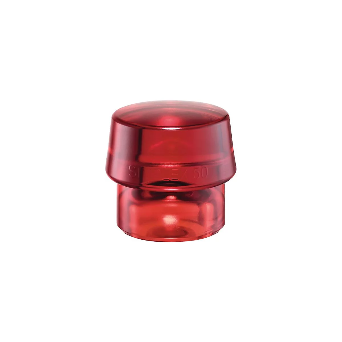 Dôme lumineux rouge et transparent avec l'inscription "SIREX 50".