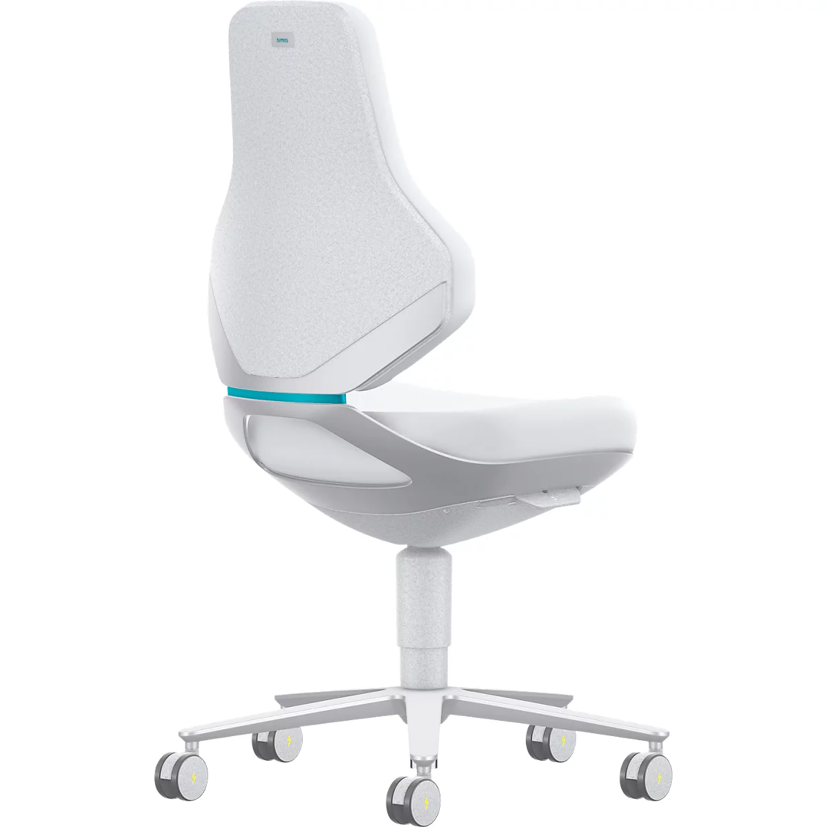 TEXON 2 cleanroom werkstoel Skintec gebroken wit, ESD- &amp; cleanroom conform, met wielen