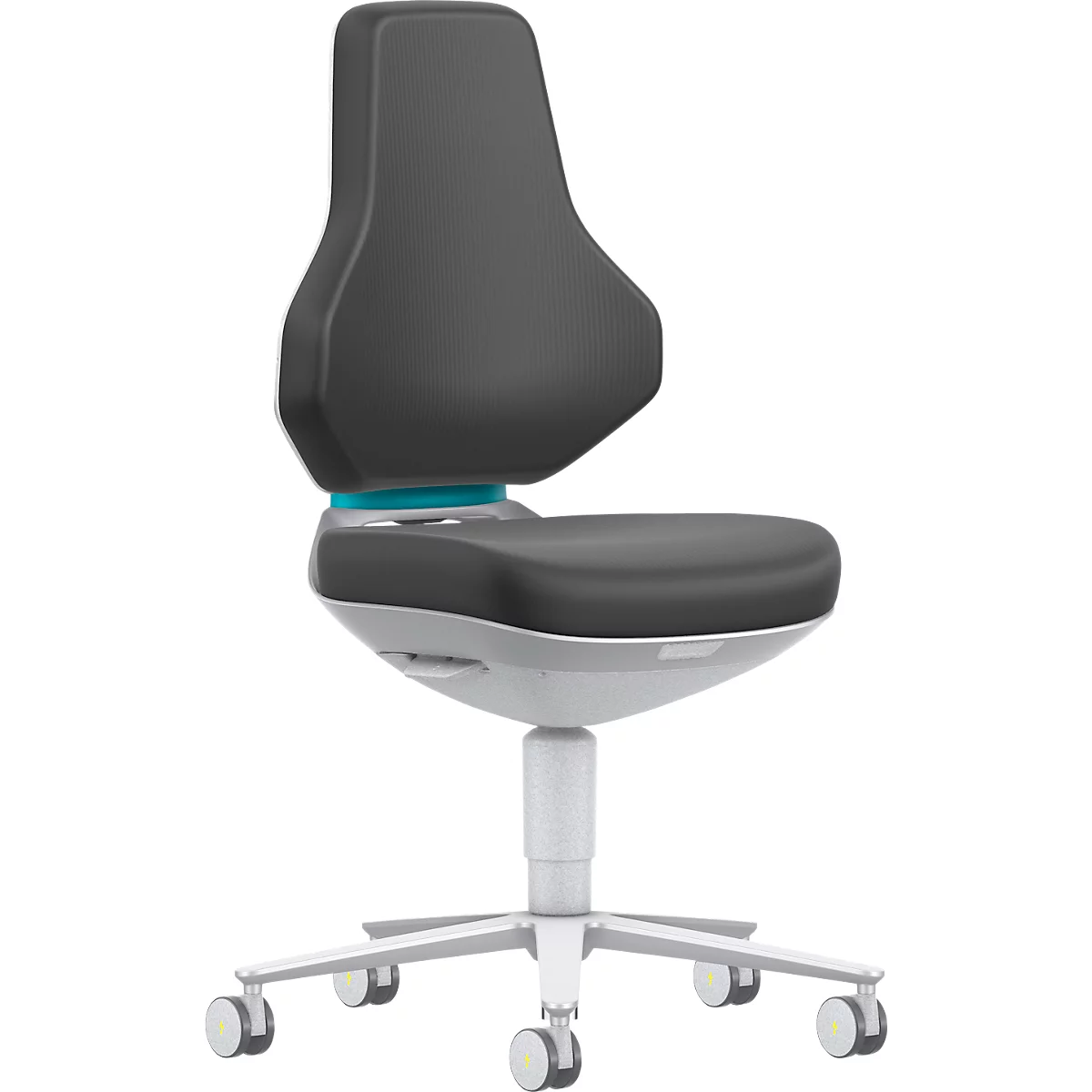 TEXON 2 Reinraum-Arbeitsstuhl Skintec schwarz, ESD- & Reinraum-konform, mit Rollen