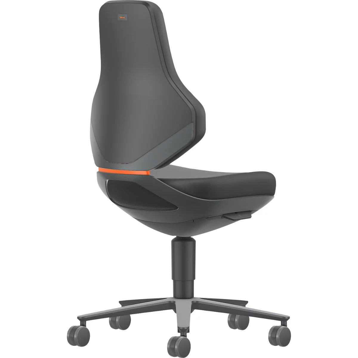 TEXON 2 siège de travail Skintec noir, facile d'entretien et souple, avec technique Auto-Motion et roulettes