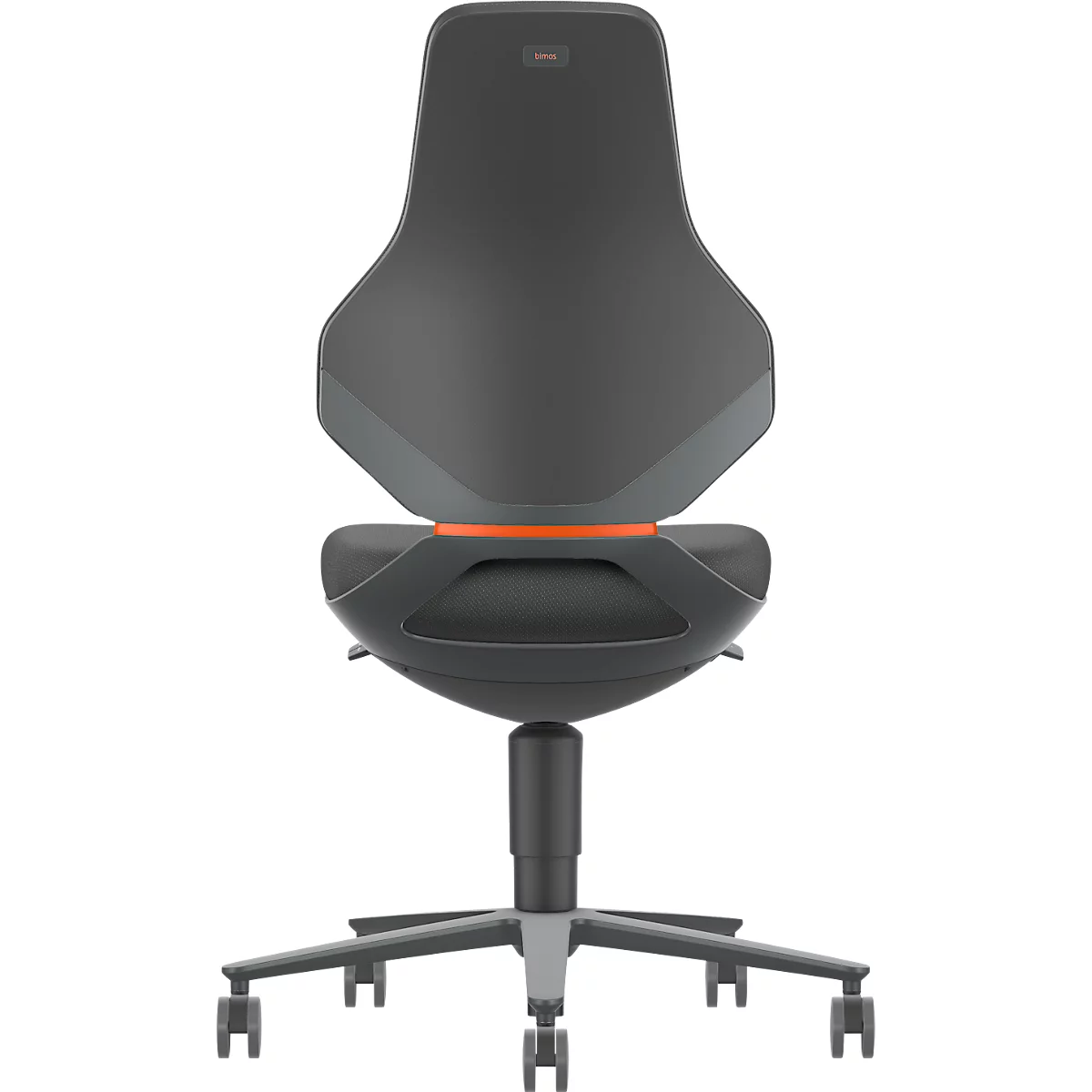 TEXON 2 Siège pivotant ESD pour zones électroniques sensibles, tissu noir, avec roulettes