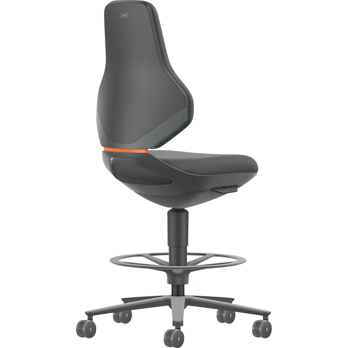 TEXON bureau- en laboratoriumdraaistoel met Supertec stoffering, ergonomisch, zithoogte 570-810 mm