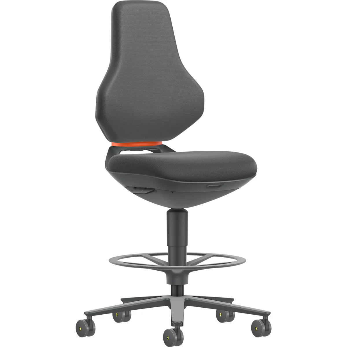 TEXON bureau- en laboratoriumdraaistoel met Supertec stoffering, ergonomisch, zithoogte 570-810 mm