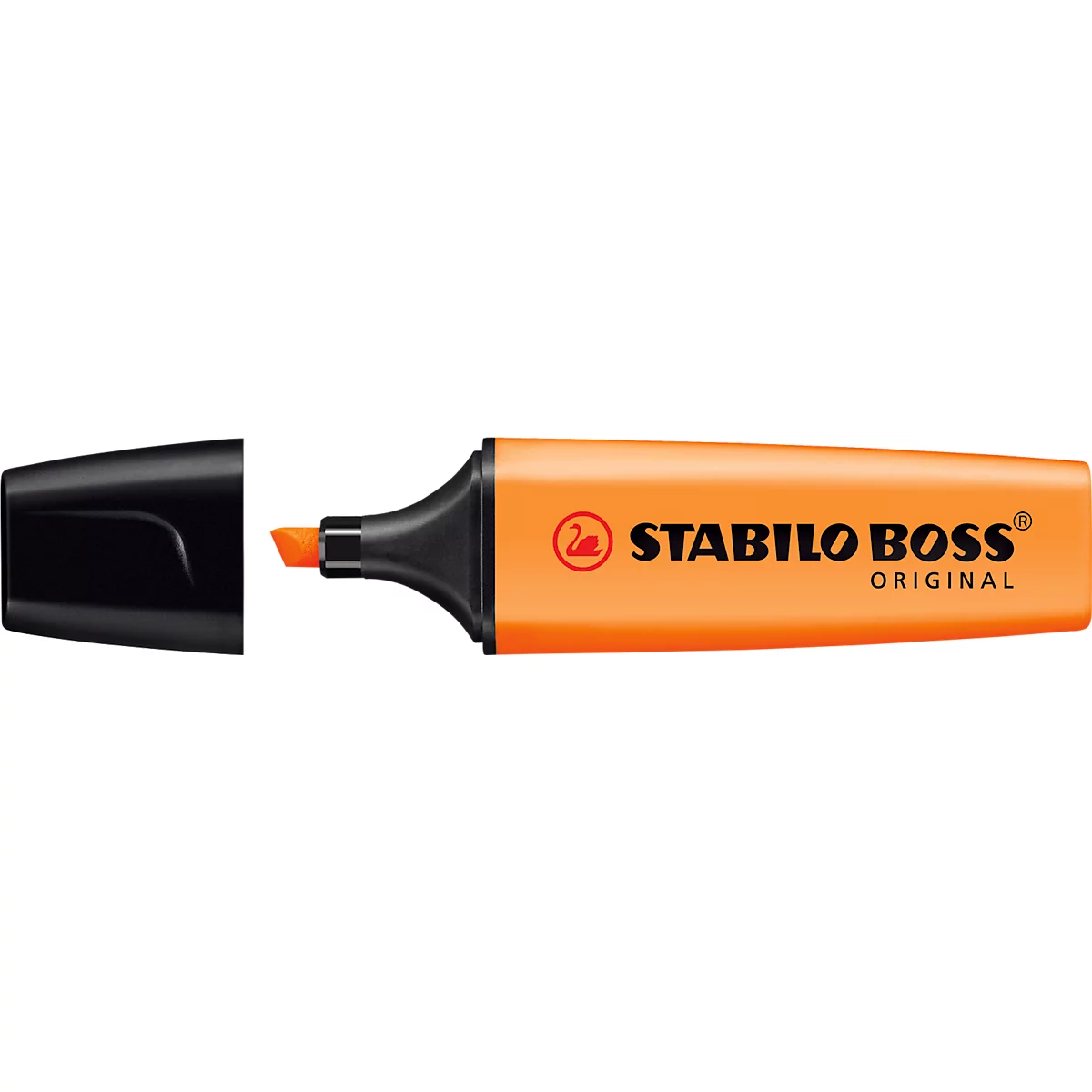 Textmarker STABILO® BOSS Original, Keilspitze, lichtbeständig, schnell trocknend, farbsortiert, 4 Stück