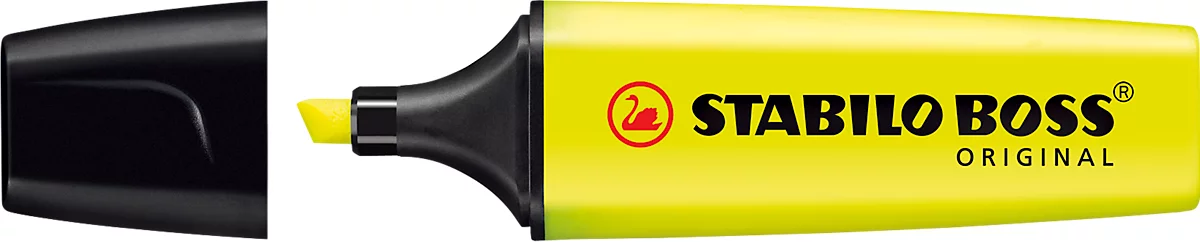 Textmarker STABILO® BOSS Original, Keilspitze, lichtbeständig, schnell trocknend, gelb, 1 Stück