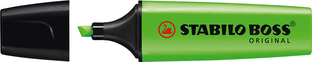 Textmarker STABILO® BOSS Original, Keilspitze, lichtbeständig, schnell trocknend, grün, 1 Stück