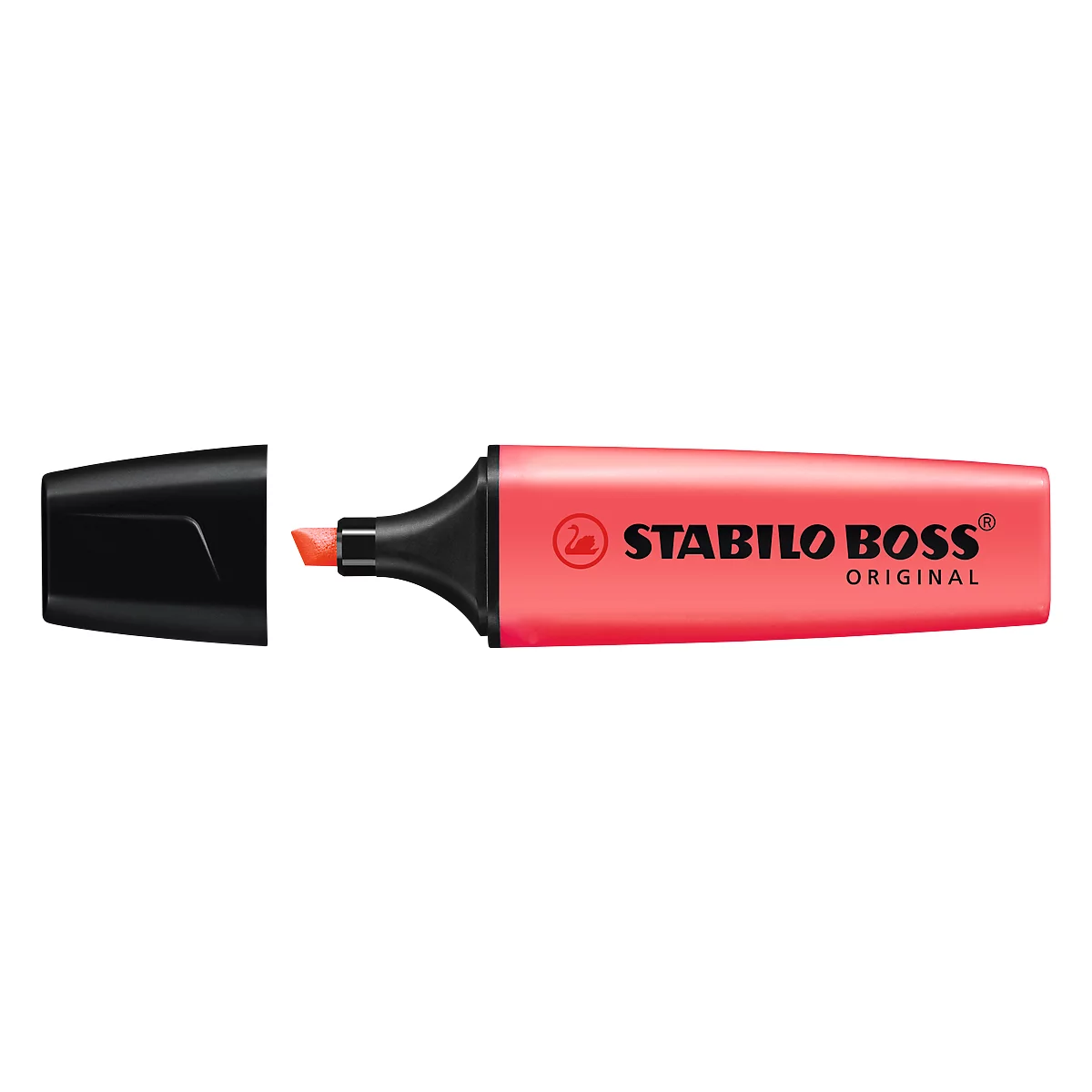 Textmarker STABILO® BOSS Original, Keilspitze, lichtbeständig, schnell trocknend, rot, 1 Stück